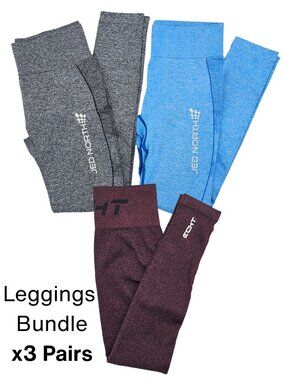 Workout Leggings Bundle (3 Pairs) | Jed North/Echt | Size Small | Gym Activewear